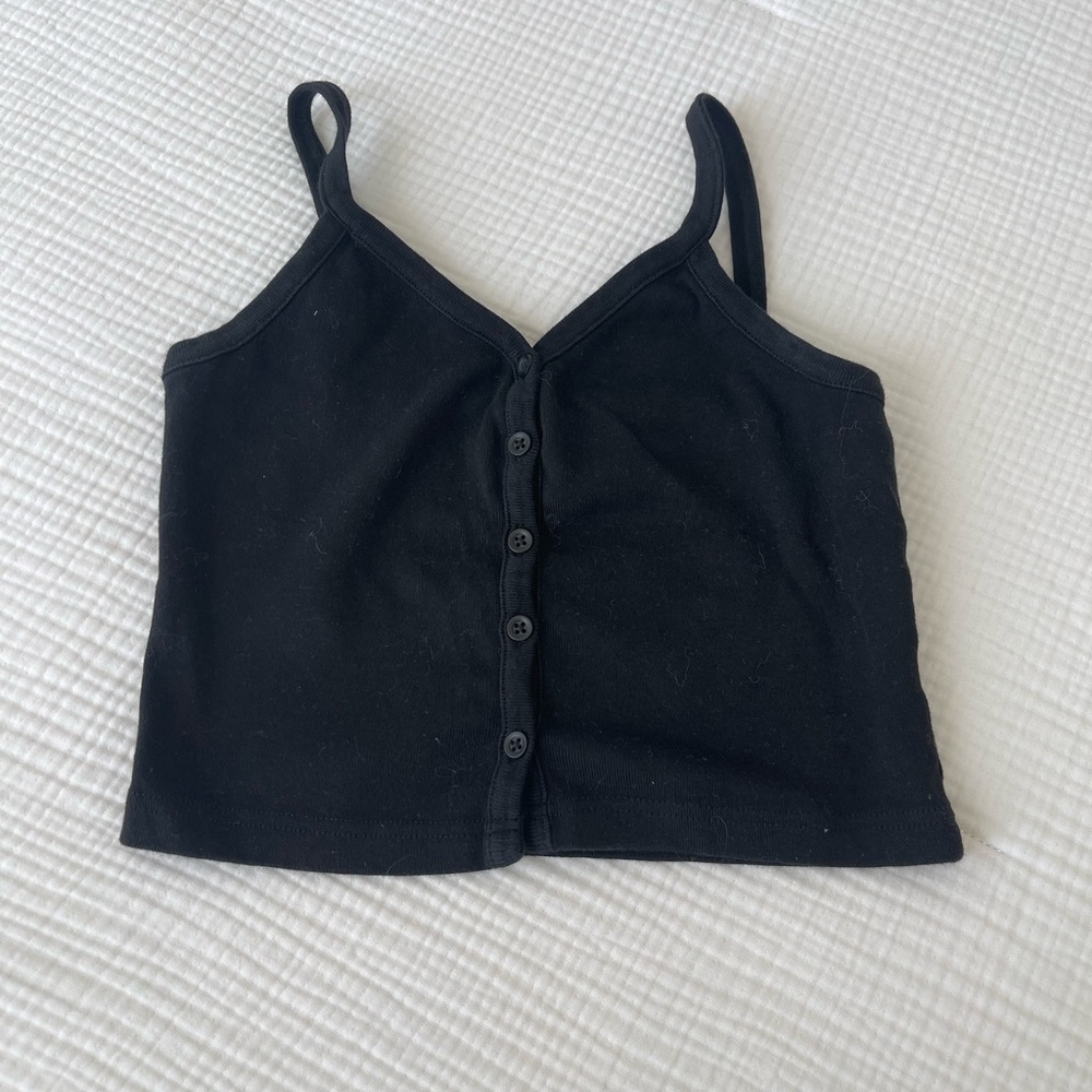 Brandy Melville black button tank